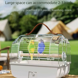 Jaula de Transporte para Aves Transparente y Portátil, Transpirable, para Loros Pequeños, con Compartimento Extraíble, Venta al Por Mayor - Product Image 4