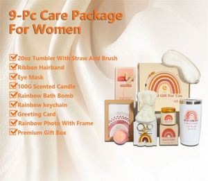 Tarjeta Arcoíris para Coche con Marco de Fotos de 6 Pulgadas, Vela Aromática de Jazmín, Llavero y Set de Bolas de Baño para Ideas de Regalo de Tendencia 2025 - Product Image 6