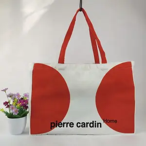 Personalizzato grande medio bianco e rosso documento di colore fai da te tela tessuto mercato Cross Body cotone tela espansa Shopping Tote Bag