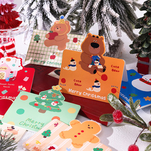 Carte de vœux de Noël rétro, carte cadeau, carte de message de bénédiction, impression papier, vente en gros pour fleuristes et usines - Product Image 4