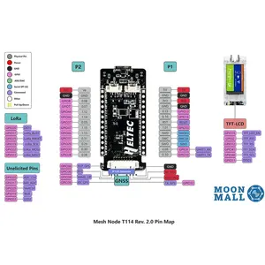 Трекер Heltec Meshtastic T114 V2 с 1,14-дюймовым TFT-дисплеем, BLE, WiFi, Lora для плат разработки, шлюзов и <span class=keywords><strong>IoT</strong></span>-приложений (Nrf52840) - Product Image 5