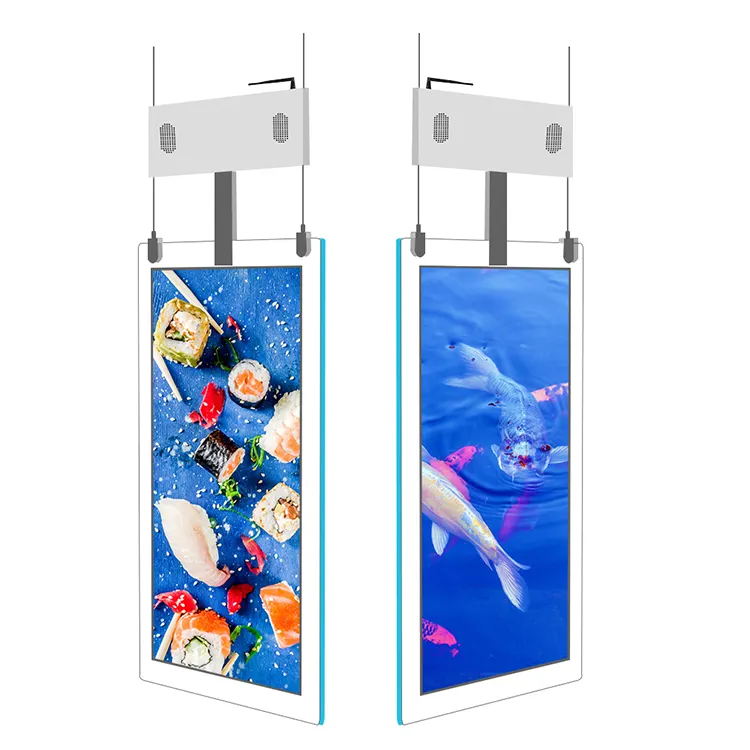 Hanging double-sided poster screen advertising machine Intelligent window ultra HD advertising machine