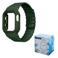 RYB reemplazo resistente reloj cubierta caso magnético silicona pulsera para Apple Watch 49mm 45mm 44mm 41mm 40mm