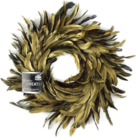 Großer Blumen-Schaumstoff-Girlanden-Cocktail-Feder-Weihnachtskranz für Zuhause, Außenbereich, Wanddekoration, Hochzeitsfeier, Dekoration, Ornament-Zubehör
