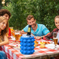 1-3 stuks ijsblokjesvorm ijsbak grote siliconen ijs emmer (2-in-1) ronde ijs emmer voor bars, clubs, restaurants, keuken, drankgereedschap