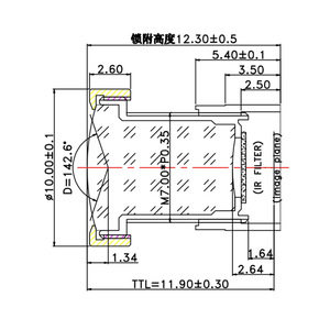 Objectif M12 grand angle 130 degrés 2,0 mm 2,6 mm de diaphragme JSD2012 pour drone et maison intelligente - Product Image 3