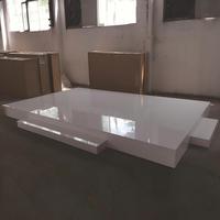 Scène de danse rectangulaire blanche en PVC acrylique brillant personnalisée pour les mariages, les fêtes et la décoration