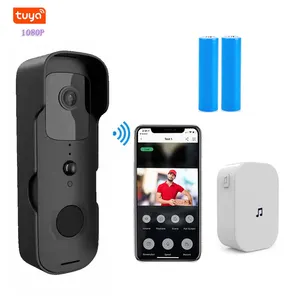 Tuya Intelligent étanche sans fil, sonnette d'interphone de porte, caméra Camara, sonnette vidéo V30 1080P