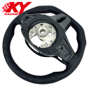 Customized black leather sports racing style steering <b>wheel</b> for BMW G20 G30 G01 G05 G06 G11 G12 G22 G28 G31 G80 G82 M2 M4 X3 X5 - Product Image 3