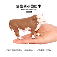 Figuras de Animales de Granja de PVC Sólido al por Mayor, Modelos de Simulación de Ovejas, Toros y Vacas, Juguetes de Figuras de Animales