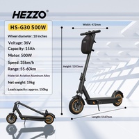 Trottinette électrique tout-terrain pour adultes 500W 15Ah 120kg Pliable Suspension intégrale Alliage d'aluminium Autonomie 40-60km Batterie au lithium Vitesse maximale 31-40km/h