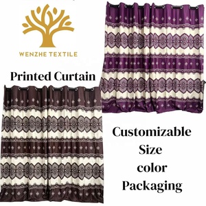 Cortinas Modernas con Estampado Geométrico de Poliéster, Listas para Colgar con Ojales, de Alta Opacidad, Venta al por Mayor - Product Image 2
