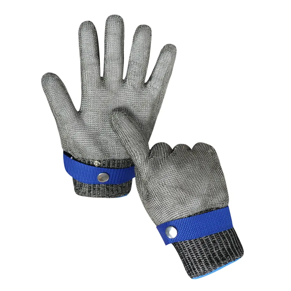 工業用ステンレス鋼切断耐性鋼線メッシュ安全保護作業用手袋