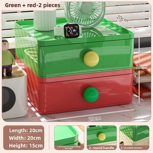 Scatola portaoggetti rettangolare moderna e semplice in plastica impilabile, tipo cassetto, per cancelleria da scrivania e <span class=keywords><strong>organizer</strong></span> per cosmetici - Product Image 5