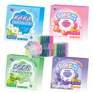 สตาร์โฮม เม็ดทำความสะอาดโถสุขภัณฑ์ หลายสี 50 กรัม x 4 เม็ด 6-in-1 สำหรับทำความสะอาดโถสุขภัณฑ์ - Product Image 1