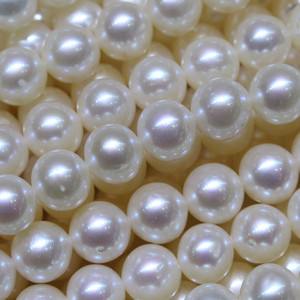 Collier de perles d'eau douce naturelles de 9-10 mm, rond, à forte luminosité avec de légères imperfections, cadeau pour la fête des mères, accessoire, directement de l'usine - Product Image 1