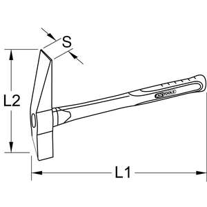 KS TOOLS BRONZEplus Marteau à détartrer 600 g - Product Image 2