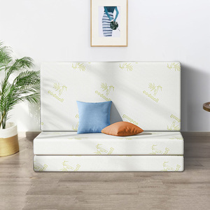 Colchón de espuma de 3 pliegues Cama de viaje comprimida Coche plegable Gel personalizado Espuma viscoelástica <span class=keywords><strong>Esponja</strong></span> de alta densidad Económica - Product Image 3