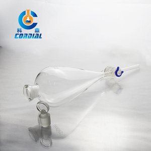 1543 CORDIAL Pabrik Langsung Harga Kualitas Tinggi Lab Glassware Bentuk Pir Kaca Corong Pemisah - Product Image 2
