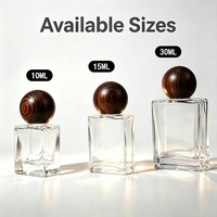 Botol Parfum Isi Ulang Kaca Semprot 100ml Botol Parfum Kaca Tutup Kayu Botol Kaca Persegi