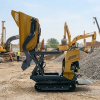 Mini-Raupenkipper Frontlader Kompaktlader 1200kg CE EPA Benzinbetrieben Hohe Ladekapazität
