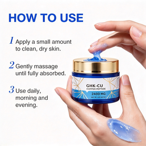 Crème Visage au Tripeptide de Cuivre GHK-Cu Marque Blanche, Hydratation Profonde à l'Hyaluronate de Sodium, Répare la Barrière Cutanée Endommagée - Product Image 3