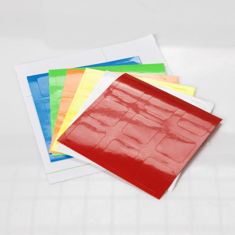 Autocollants six couleurs + film de transfert-1 jeu