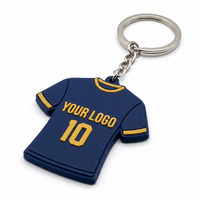Club-Geschenk Personalisierter Weicher PVC-Fußballtrikot-Schlüsselanhänger Individuell Angepasste Nationalfarben Fußball-Fan-Souvenir Schlüsselkette für Sport