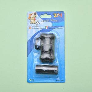 Sacs à déjections canines en forme d'os, 2 rouleaux avec emballage cartonné, sacs imprimés pour chien avec distributeur inclus - Product Image 6