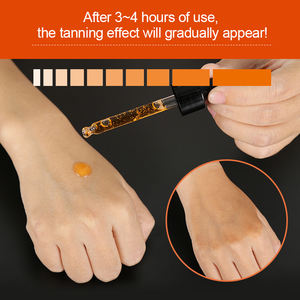 Aceite de gotas autobronceadoras orgánicas de etiqueta privada, suero de loción de bronceado con péptido de piel negra Natural - Product Image 4