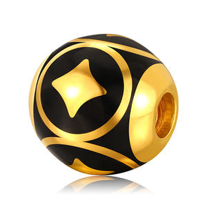 เครื่องประดับทองแท้24K สร้อยข้อมือประดับลูกปัดทองเทียนจูสีทองทองแท้ดีไซน์แฟชั่นขนาดใหญ่ - Product Image 2