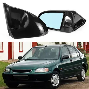 A Pair Rearview Mirror Cap Side View Mirror Manual Adjustable Spoon Style Fit For 1992-1995 Honda Civic EG 2DR