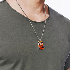 Collana pendente in acciaio inossidabile 8 designn personaggio Anime con stampa a colori Uzumaki <span class=keywords><strong>Akatsuki</strong></span> collana maglione a catena per cani - Product Image 2