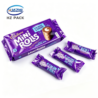 Sachet personnalisé à soufflets latéraux pour biscuits, emballage de gâteaux, pâtes, pain, aliments pour bébés, gelée, sans BPA, chewing-gum, aliments pour animaux de compagnie