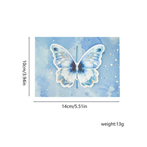 Carte de vœux pliable 3D colorée en forme de papillon, carte de remerciement, cadeaux OEM, carte en papier, carte de vœux - Product Image 4