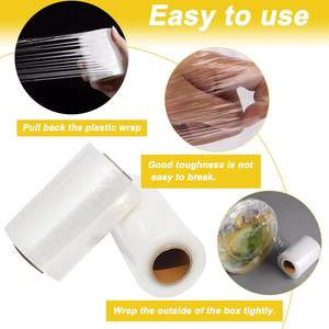 <b>Mini</b> Stretch Wrap | High Gloss Reinforced Grade Unheated Self-Adhesive Shrink Film for <b>Bottles</b> Jars Lunch Boxes & Plant Tying - Product Image 3