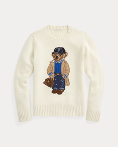 <span class=keywords><strong>Pull</strong></span> pour femme élégant et polyvalent, <span class=keywords><strong>à</strong></span> la mode, en laine flottante, avec broderie d'ours rétro classique, vente chaude - Product Image 1
