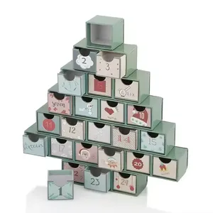 Christmas Tree Advent Calendar <b>Box</b>, 24 Days <b>Empty</b> Drawer <b>Gift</b> <b>Box</b> for Holiday Countdown - Product Image 6