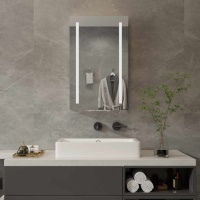 Armoire à pharmacie LED étanche et antirouille, certification 3C/CE/UKCA/ETL, miroir de salle de bain avec éclairage LED et rangement