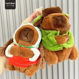 Promo Grosir Gantungan Kunci Boneka Kapibara dengan Ekor Bergetar, Ornamen Kecil Mainan Boneka Plush, Hadiah Ulang Tahun Anak-Anak - Product Image 4