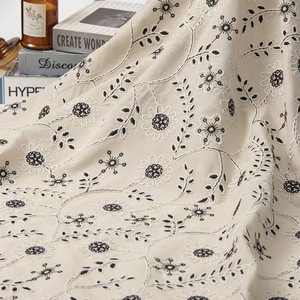 Vintage-style <strong>Cotton</strong> Thread Rope Embroidered <strong>Cotton</strong> Fabric Embroidery Flower Vine Embroidery Cheongsams Costumes Casual <strong>Wear</strong> - Product Image 1