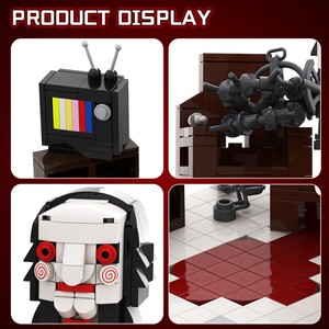 Funbuild Phim Kinh Dị Xây Dựng Khối Mini Con Số Thấy Billy Con Rối Đầu Gạch Tự Làm Lắp Ráp Mô Hình Xây Dựng Khối Đồ Chơi Trẻ Em - Product Image 5