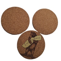 Sous-verres en liège écologiques de marque Giftway, design classique, épaisseur 5 mm, logo personnalisé, pour table à manger et usage domestique, vente en gros, 1000 pièces