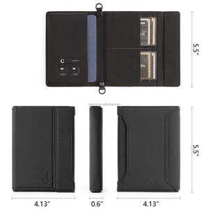 Custom Logo RFID protetto sottile in pelle porta carte <span class=keywords><strong>uomo</strong></span> chiusura aperta portafoglio corto con <span class=keywords><strong>tracolla</strong></span> disponibili colori personalizzati - Product Image 2