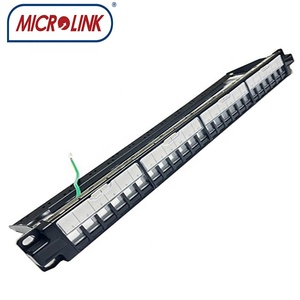 Pannello di connessione Krone da 19 pollici con 24 porte <span class=keywords><strong>Cat</strong></span> <span class=keywords><strong>6a</strong></span> FTP UTP STP, pannello <span class=keywords><strong>patch</strong></span> vuoto con sportello antipolvere - Product Image 2