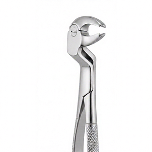 Pinzas de Extracción Dental BK Industries, Molar Superior, Punta Curva, Agarre Moleteado, Acero Inoxidable, Instrumento Quirúrgico Manual Clase I - Product Image 1