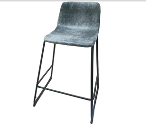 Tabourets de bar au design moderne avec pieds en fer, tabourets à selle réglables en hauteur, surface incurvée, pour cuisine, salle à manger, café, noir - Product Image 3
