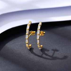 Czcity Grote Hoepel Oor Manchet C Vorm C-Vorm Unieke Vrouw Verklaring Zilveren Meisje Mode Trendy Oor Manchet Oorbel - Product Image 6