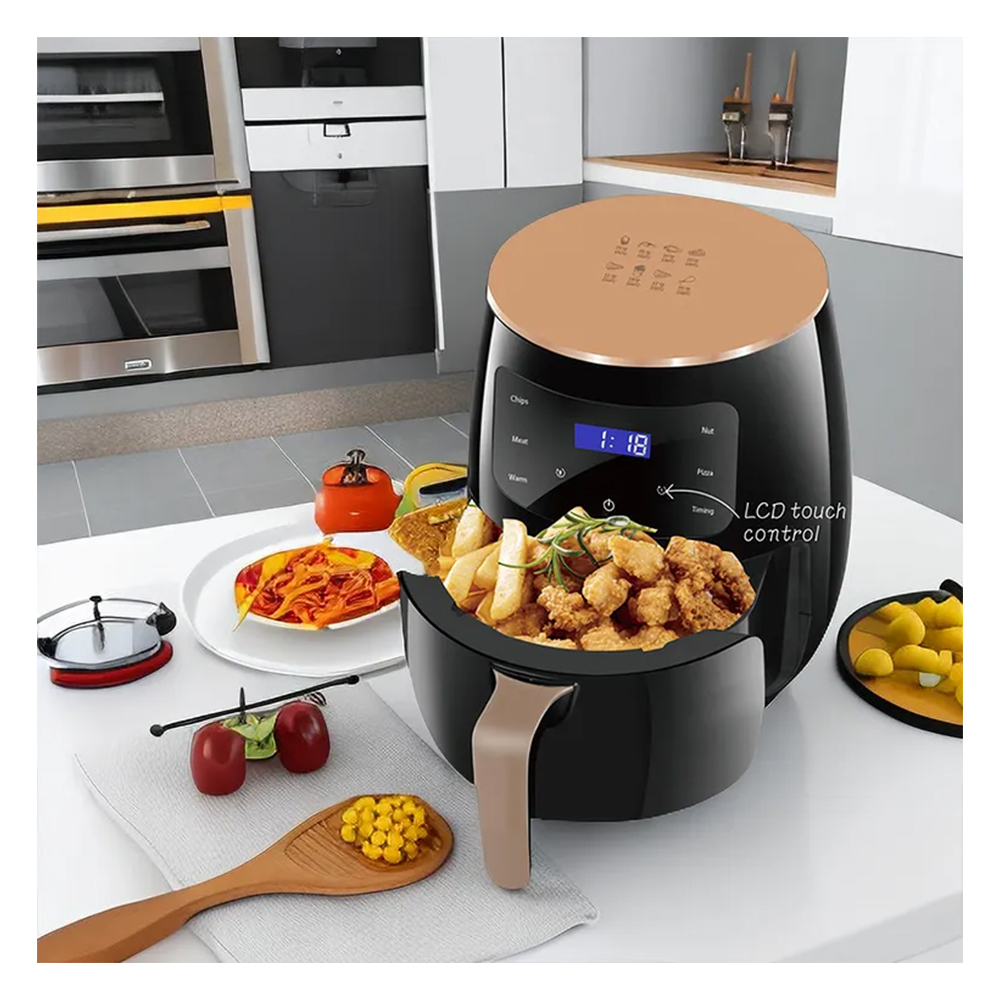 New Home Electric Appliance 7L Electric Pressing Rotating Air Fryer Quality Outdoor Cooking Freidora Presion Mini Broaster