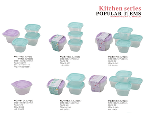 Conteneur de stockage des aliments, carré, facile à utiliser, transparent, avec couvercle - Product Image 4